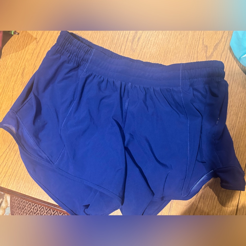 Dark blue purple size ten four inch lululemon shorts